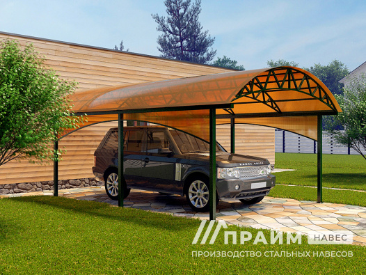 Навес из металла для машины на дачу №6 - фото 583
